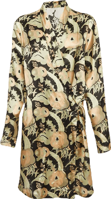 Women's Multicolor Floral Printed Satin Jacket