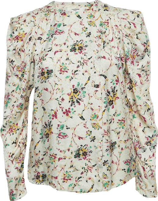 Women's Etoile Multicolor Print Crepe Long Sleeve Blouse