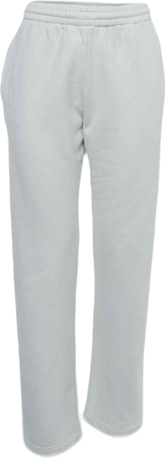 Women's White Print Cotton Drawstring Straight Leg Pants