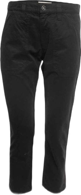 Women's Etoile Black Cotton Cropped Trousers