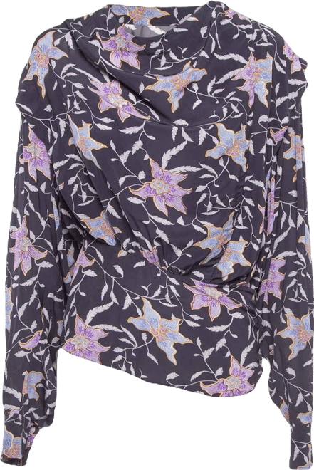Women's Etoile Floral Print Crepe Oxel Blouse