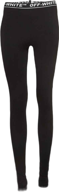 Women's Black Logo Intarsia Knit Active Wear Leggings