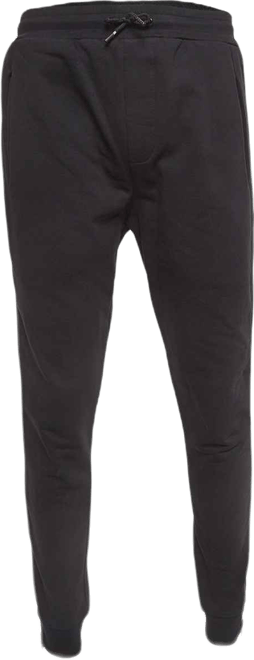 Women's Black Heavy Knit Zipper Detail Joggers