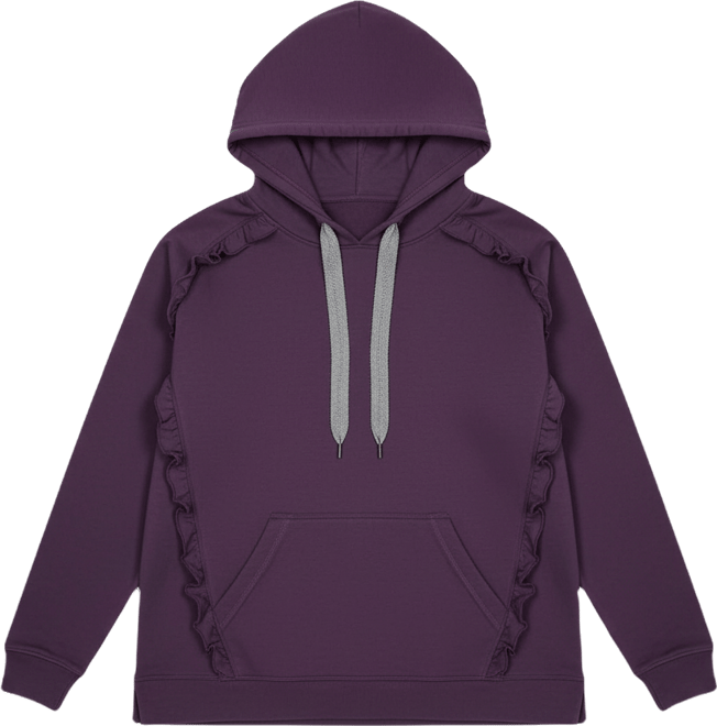 Women's Frill Plain Hoodie