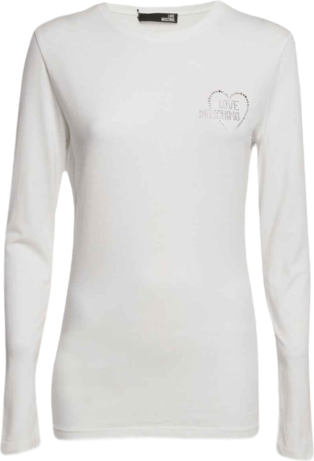 Women's Logo Rhinestone Jersey Long Sleeve T-Shirt