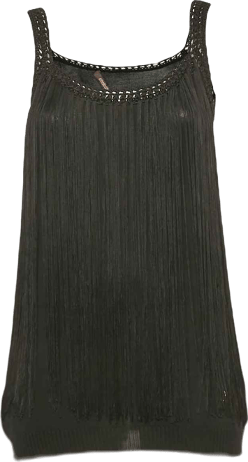 Women's Beige Cotton And Modal Faux Feather Detail T-Shirt