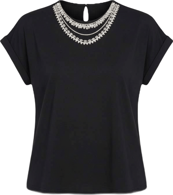 Women's Necklace Embellished Top