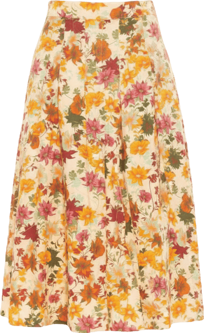 Women's Illia Pleated Midi Skirt With Waistband