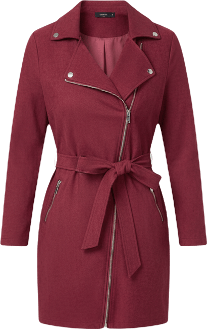 Women's Faux Suede Moto Dress