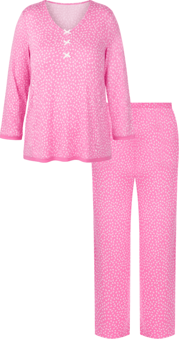 Women's V-Neck Top and Ankle Pajama Pants, 2-Piece Set