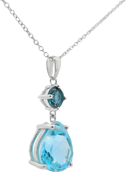 Pink Amethyst (4.50 ct. t.w.) and Amethyst (0.50 ct. t.w.) Pendant Necklace in Sterling Silver (also in Sky Blue Topaz)