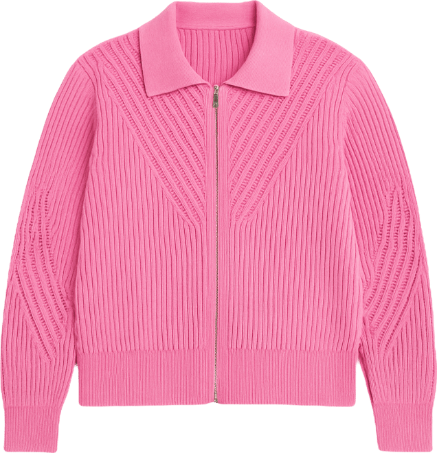 Trendy Plus Size Pointelle Zip-Front Cardigan, Macy's Exclusive