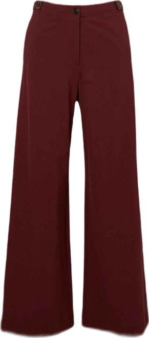 Women's Ponte Pu Wide Leg Pants.