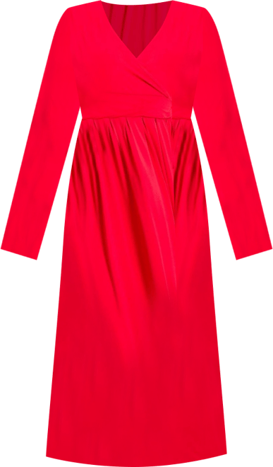 Women's Faux Wrap Flare Maxi Dress