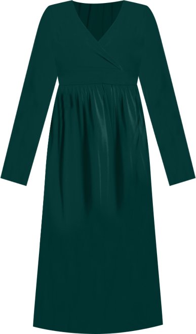 Women's Faux Wrap Flare Maxi Dress