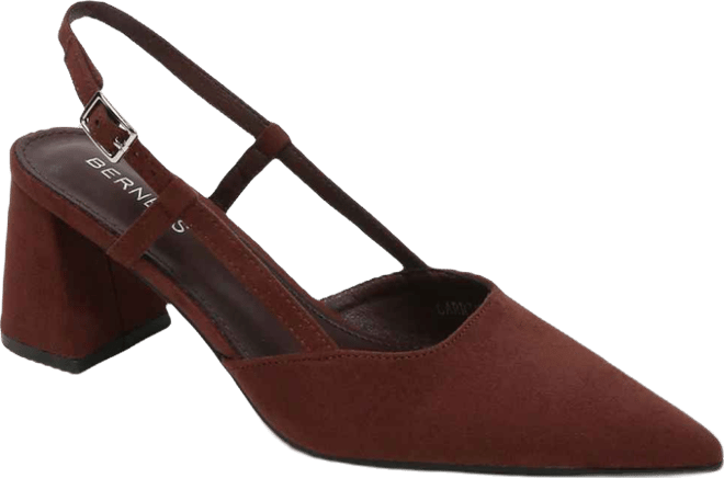 Women's Carrington Faux Suede Slingback Block Heel Pumps