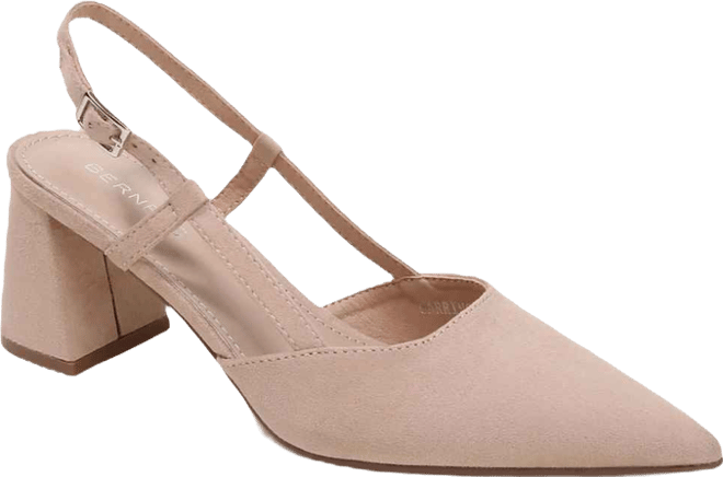 Women's Carrington Faux Suede Slingback Block Heel Pumps