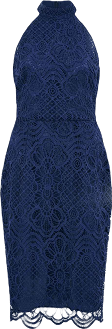 Women's Lace Halter Neck Dress