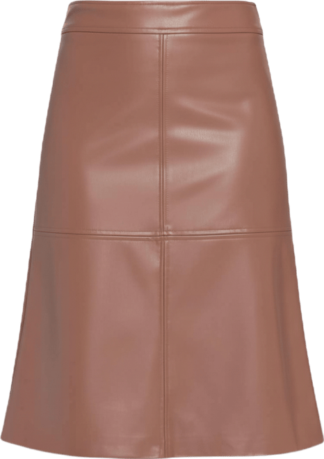 Women's A-Line Faux Leather Skirt