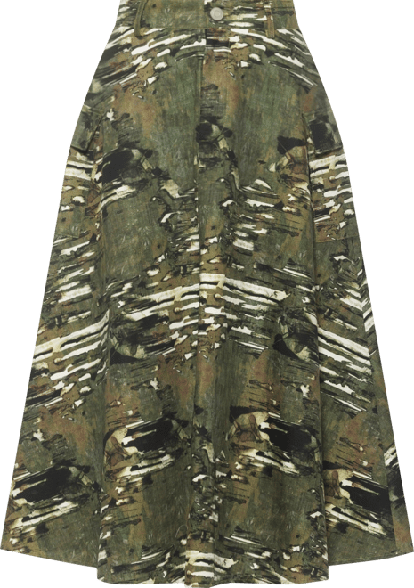 Women's Avery Cargo Midi Skirt with Belt Loops