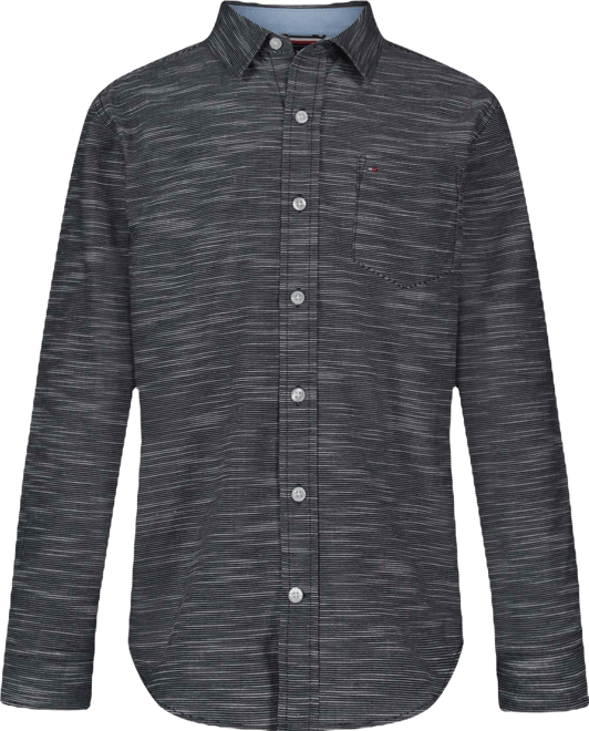 Boys 8-20 Texture Woven Long-Sleeve Shirt