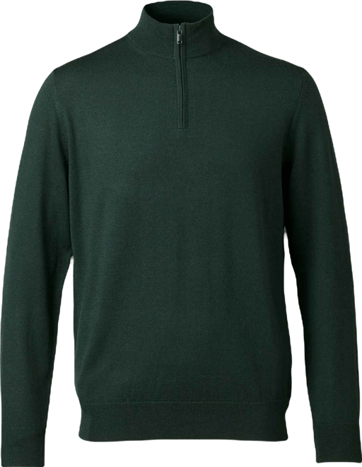 Men's Long Sleeve Quarter-Zip Merino Wool Sweater