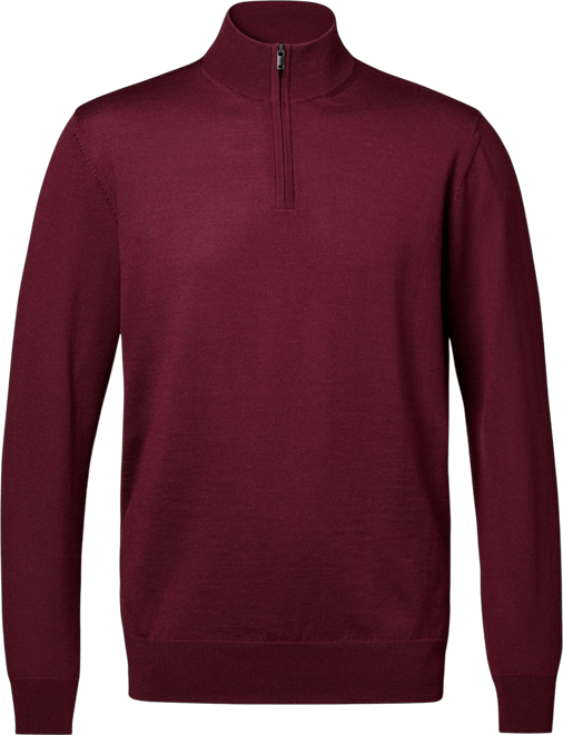 Men's Long Sleeve Quarter-Zip Merino Wool Sweater