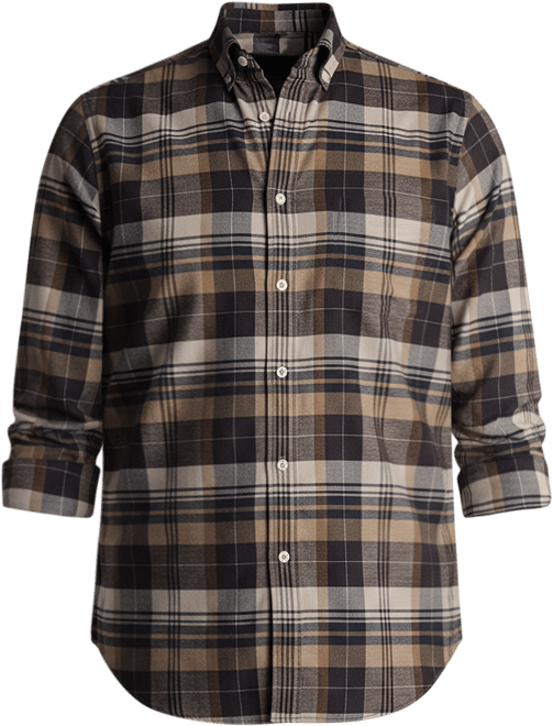 Men's Plaid Long-Sleeve Shirt