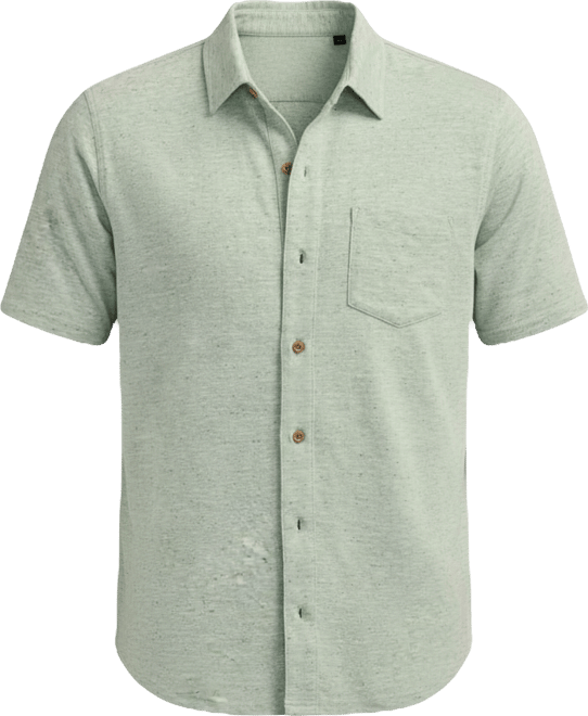 Men's Short-Sleeve Linen Knit Shirt