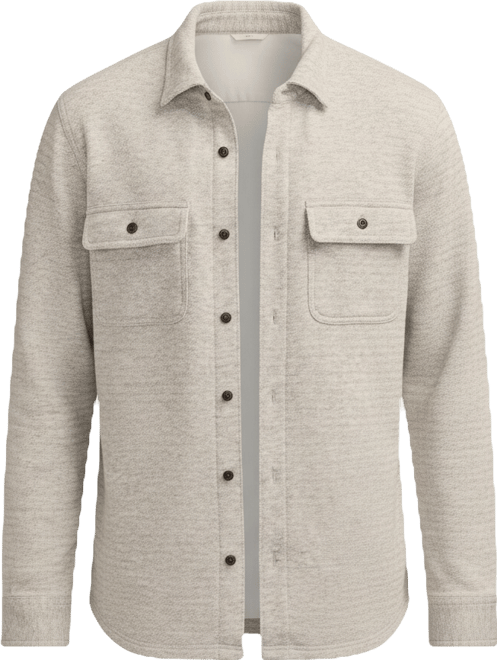 Men's Herringbone Long-Sleeve Knit Shirt