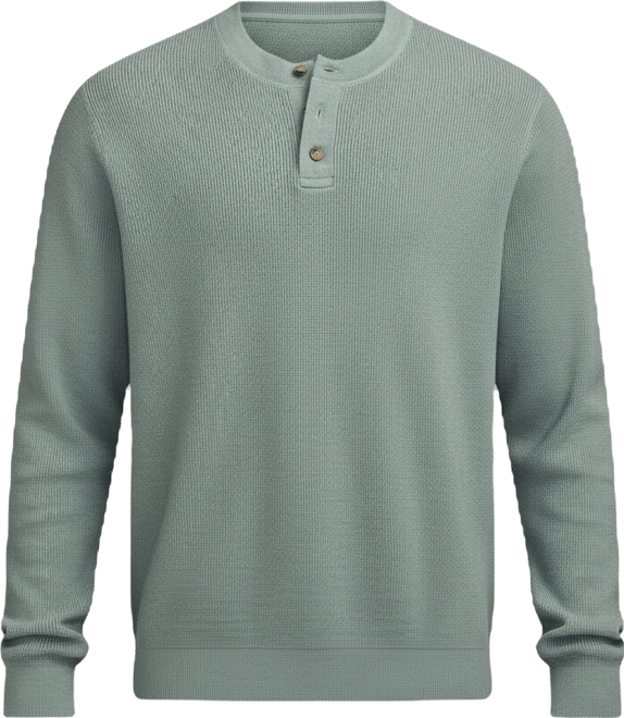 Men's Henley Pullover Sweater