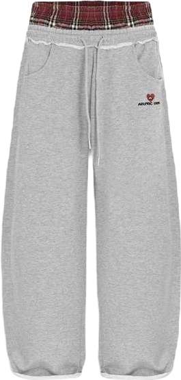 Men's Double Waist Baggy Sweatpants