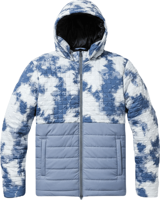 Men's Coin Grey Dye-Block Quilt Puffer Jacket
