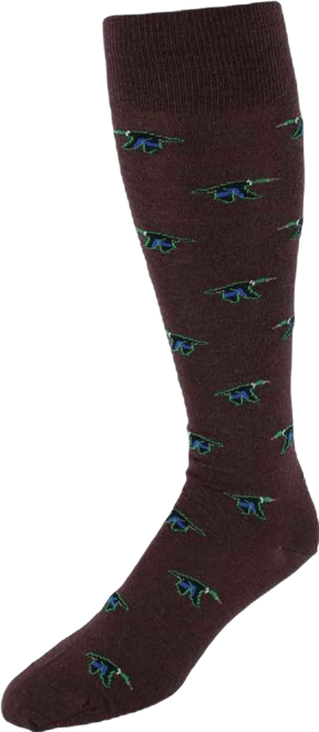 Men's Flying South Mallard Ducks Novelty Merino Wool Over the Calf Socks (1 Pair)