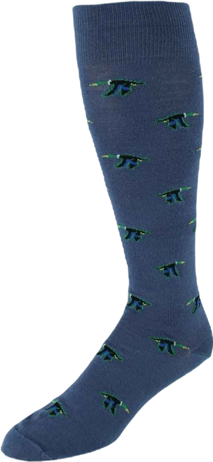 Men's Flying South Mallard Ducks Novelty Merino Wool Over the Calf Socks (1 Pair)
