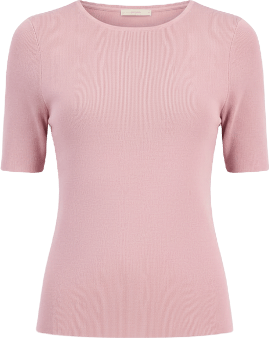 Women's Fine-Rib Crewneck Sweater T-Shirt, Regular & Petite