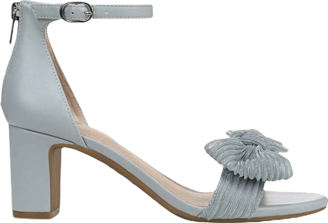 Women's Florence-Bow Two Piece Block Heel Ankle Strap Sandals