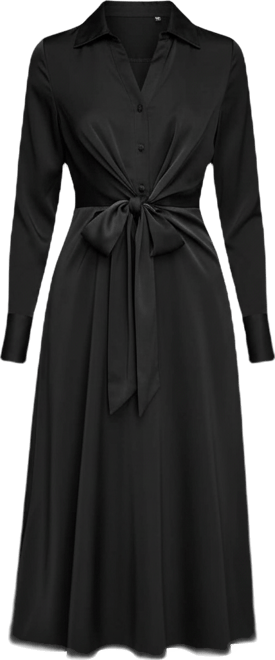 Women's Tie Front Shirt Dress