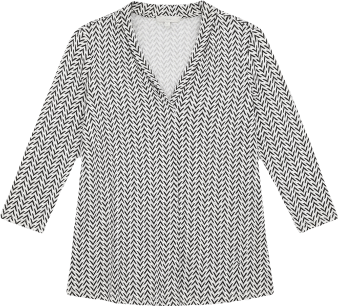 Petite Chevron Ity Print Top, Macy's Exclusive