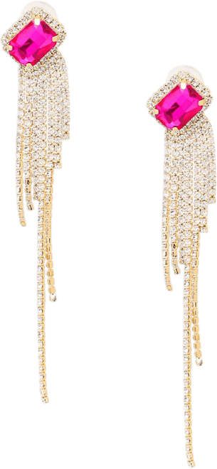 Women's Pink Bling Drop Earrings
