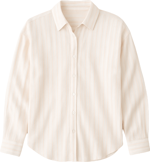 Juniors' Linen-Like Button-Up Shirt