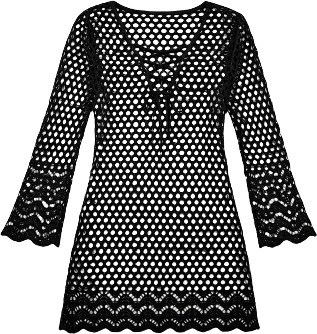 Women's Treasure Island Crochet Knit Swimsuit Sweater