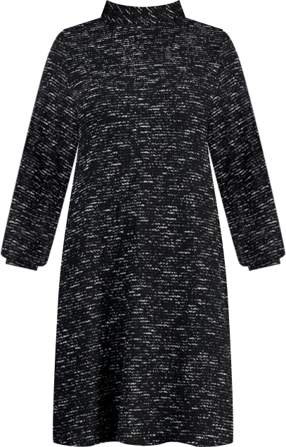 Women's Tie-Back Mock Neck 3/4-Sleeve Dress