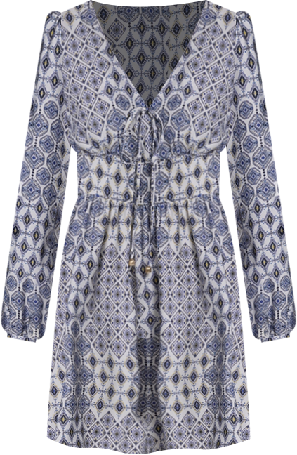 Women's Crepe Tie-Front Shift Dress