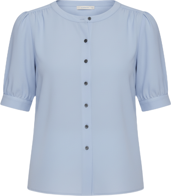 Women's Short-Sleeve Button Front Top