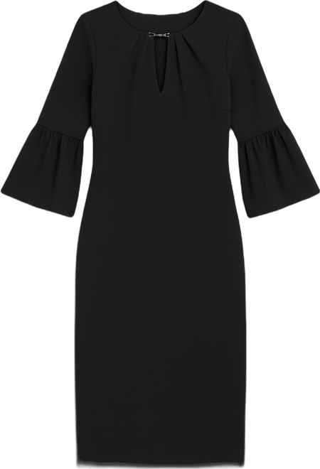 Women's Bubble-Sleeve Sheath Dress