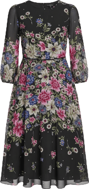 Petite Jewel Neck Midi Dress