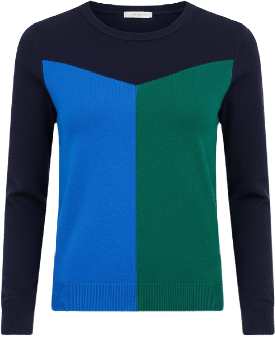 Women's Colorblocked Crewneck Sweater