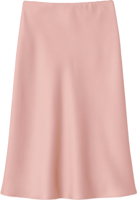 Women's Satin Pull-On Midi Skirt