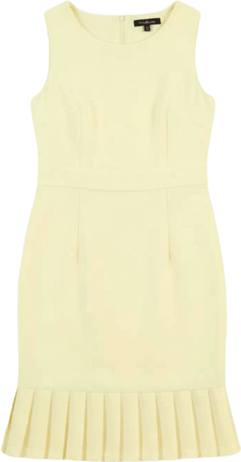 Women's Stretch-Crepe Pleat-Hem Sheath Dress, Regular & Petite